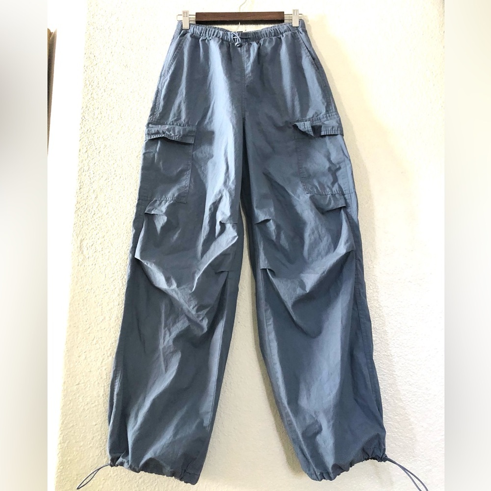 wild fable Dusty Blue Cargo parachute Track Pants